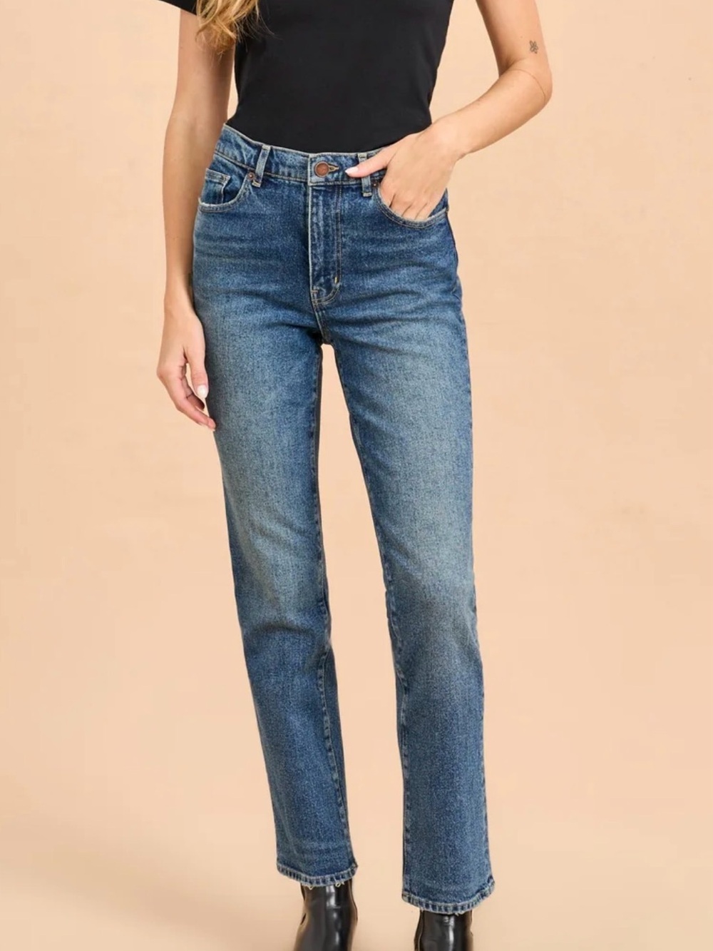 La Ligne Molly Stretch High-Rise Straight Jean